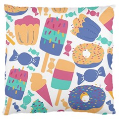 Icecream Pattern Pastel Sumer Large Cushion Case (one Side)