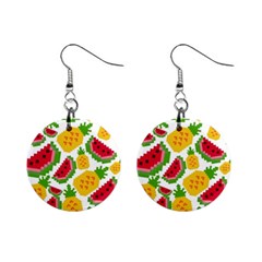 Watermelon Pattern Se Fruit Summer Mini Button Earrings