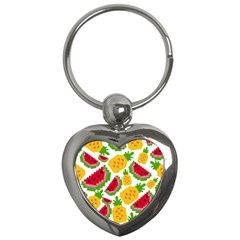 Watermelon Pattern Se Fruit Summer Key Chain (heart) by Vaneshart