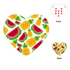 Watermelon Pattern Se Fruit Summer Playing Cards Single Design (heart) by Vaneshart