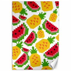 Watermelon Pattern Se Fruit Summer Canvas 12  X 18  by Vaneshart