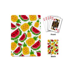 Watermelon Pattern Se Fruit Summer Playing Cards Single Design (mini)