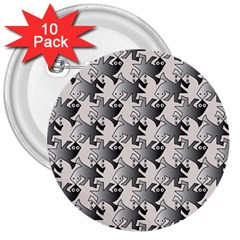 Seamless Tessellation Background 3  Buttons (10 Pack) 