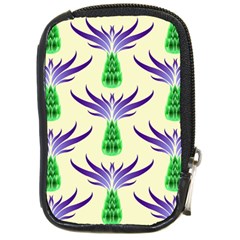 Thistles Purple Flora Flowering Compact Camera Leather Case