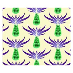 Thistles Purple Flora Flowering Double Sided Flano Blanket (small)  by Vaneshart