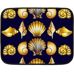 Snails See Shells Golden Double Sided Fleece Blanket (mini) 