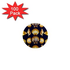 Snails See Shells Golden 1  Mini Magnets (100 Pack) 