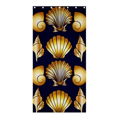 Snails See Shells Golden Shower Curtain 36  X 72  (stall)  by Vaneshart
