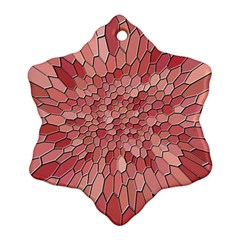 Texture Stained Glass Window Colors Ornament (snowflake)