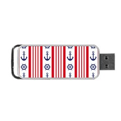 Nautical Papers Nautical Background Portable Usb Flash (two Sides)