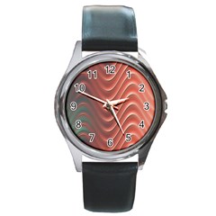 Texture Digital Painting Digital Art Round Metal Watch