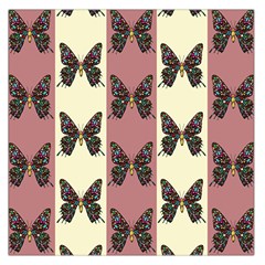 Butterflies Pink Old Old Texture Large Satin Scarf (square) by Vaneshart