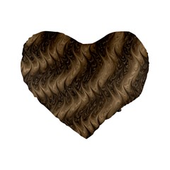 Texture Butterfly Skin Waves Standard 16  Premium Heart Shape Cushions