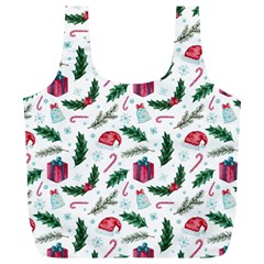 Christmas Background Full Print Recycle Bag (xl)