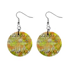 Texture Abstract Background Colors Mini Button Earrings