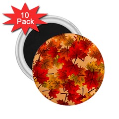 Wallpaper Background Autumn Fall 2 25  Magnets (10 Pack) 