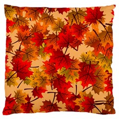 Wallpaper Background Autumn Fall Large Flano Cushion Case (two Sides) by Vaneshart