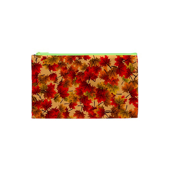 Wallpaper Background Autumn Fall Cosmetic Bag (XS)