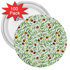 Pine Cone Pattern Autumn 3  Buttons (100 Pack) 