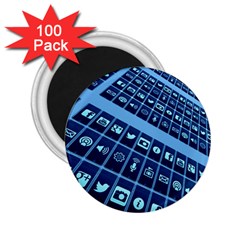 Apps Social Media Networks Internet 2 25  Magnets (100 Pack) 