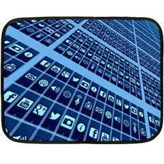 Apps Social Media Networks Internet Double Sided Fleece Blanket (mini) 