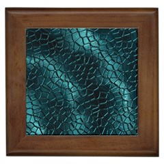 Texture Glass Network Glass Blue Framed Tile