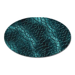 Texture Glass Network Glass Blue Oval Magnet