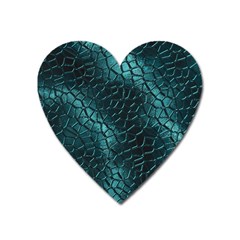 Texture Glass Network Glass Blue Heart Magnet