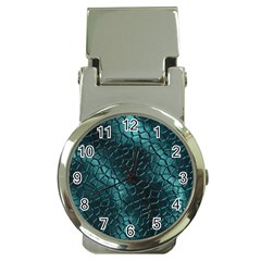 Texture Glass Network Glass Blue Money Clip Watches