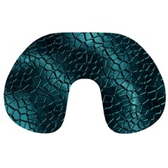 Texture Glass Network Glass Blue Travel Neck Pillow by Vaneshart