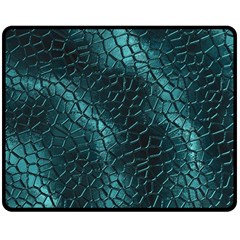 Texture Glass Network Glass Blue Double Sided Fleece Blanket (Medium) 