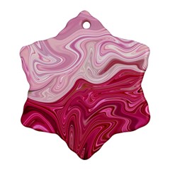 Liquid Marble Trending Abstract Paint Snowflake Ornament (two Sides)