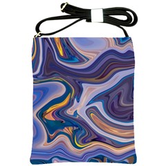 Liquid Marble Background Shoulder Sling Bag