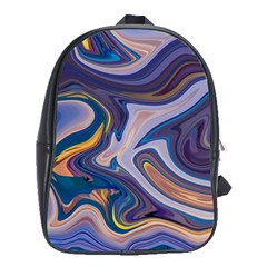 Liquid Marble Background School Bag (xl) by Vaneshart
