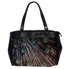 Peacock Feathers Pattern Colorful Oversize Office Handbag