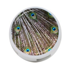 Peacock Feathers Pattern Colorful 4-port Usb Hub (one Side)