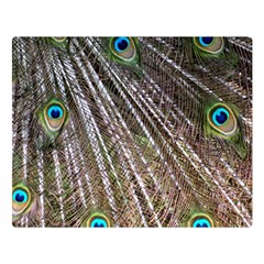 Peacock Feathers Pattern Colorful Double Sided Flano Blanket (large) 