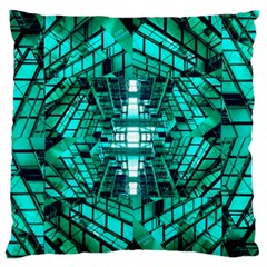 Texture Building Structure Pattern Large Flano Cushion Case (one Side)