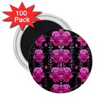 In The Dark Is Rain And Fantasy Flowers Decorative 2.25  Magnets (100 pack)  Front