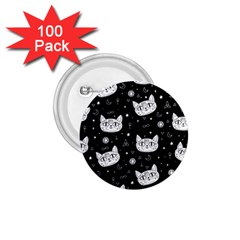 Gothic cat 1.75  Buttons (100 pack) 