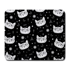 Gothic cat Large Mousepads