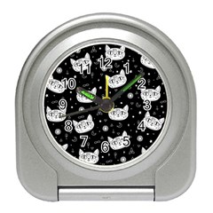 Gothic Cat Travel Alarm Clock by Valentinaart