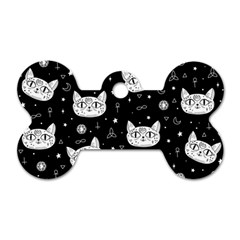 Gothic cat Dog Tag Bone (Two Sides)