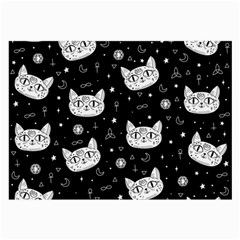 Gothic Cat Large Glasses Cloth by Valentinaart
