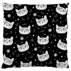 Gothic cat Large Cushion Case (One Side)