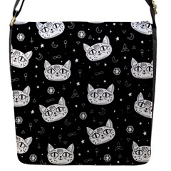 Gothic cat Flap Closure Messenger Bag (S)