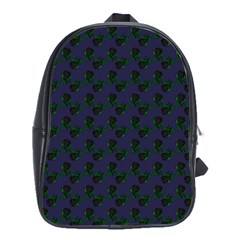 Black Rose Blue School Bag (large)