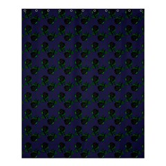 Black Rose Blue Shower Curtain 60  X 72  (medium)  by snowwhitegirl