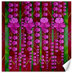 Jungle Flowers In The Orchid Jungle Ornate Canvas 12  X 12  by pepitasart