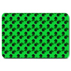 Black Rose Green Large Doormat 